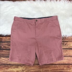 Nautica Men's Slim Fit Stretch Deck Boat Shorts Sz 40W Pink Coral 9.5" Inseam